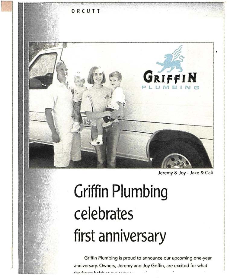 Griffin Plumbing, Your Santa Maria and Arroyo Grande Plumbers for 20 Years